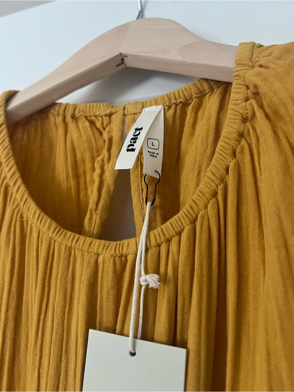 PACT Sleeveless Maxi Dress in Mustard - Picture 4 of 7